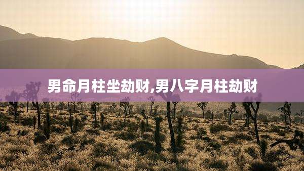 男命月柱坐劫财,男八字月柱劫财