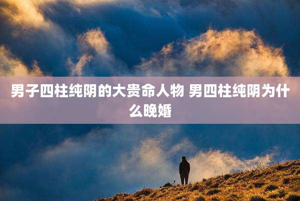 男子四柱纯阴的大贵命人物 男四柱纯阴为什么晚婚