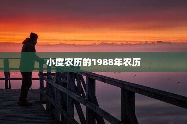小度农历的1988年农历