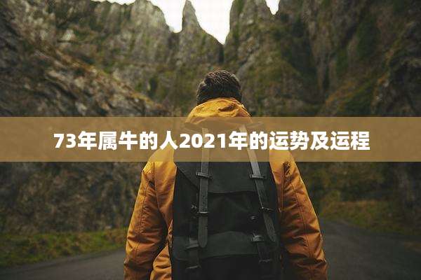 73年属牛的人2021年的运势及运程