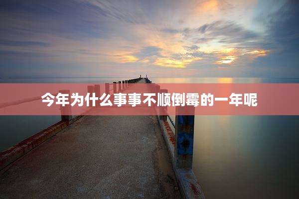 今年为什么事事不顺倒霉的一年呢