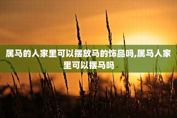 属马的人家里可以摆放马的饰品吗,属马人家里可以摆马吗