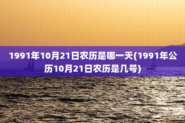 1991年10月21日农历是哪一天(1991年公历10月21日农历是几号)