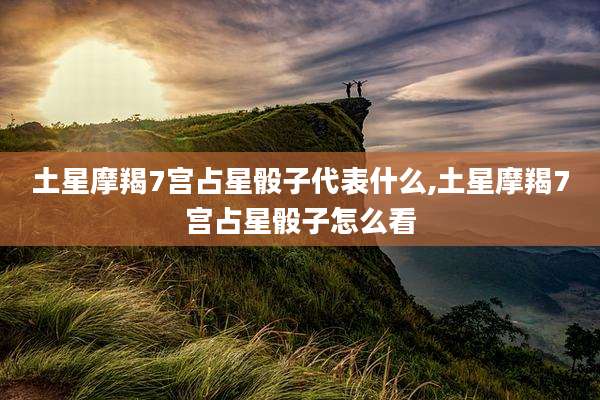 土星摩羯7宫占星骰子代表什么,土星摩羯7宫占星骰子怎么看