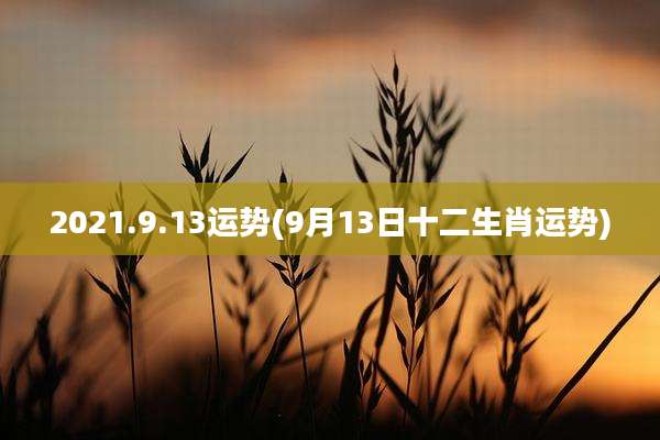 2021.9.13运势(9月13日十二生肖运势)