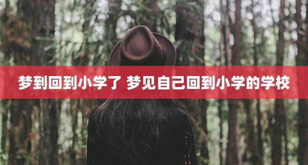 梦到回到小学了 梦见自己回到小学的学校
