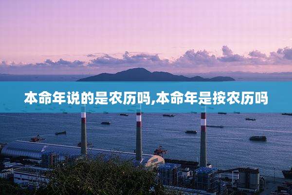 本命年说的是农历吗,本命年是按农历吗