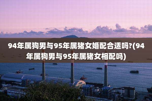 94年属狗男与95年属猪女婚配合适吗?(94年属狗男与95年属猪女相配吗)