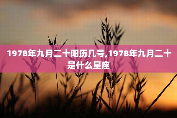 1978年九月二十阳历几号,1978年九月二十是什么星座