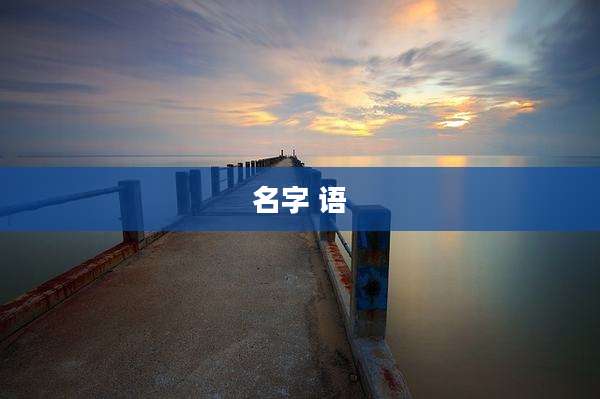 名字 语