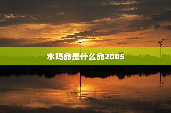 水鸡命是什么命2005
