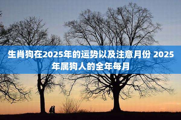 生肖狗在2025年的运势以及注意月份 2025年属狗人的全年每月