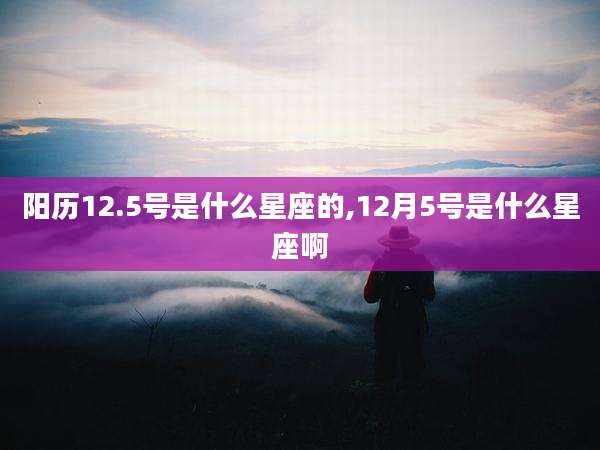 阳历12.5号是什么星座的,12月5号是什么星座啊
