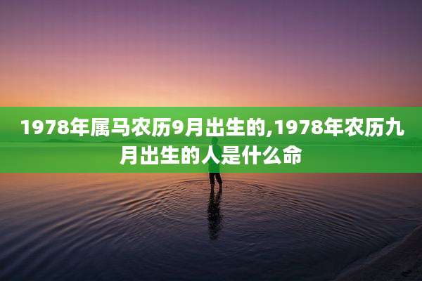 1978年属马农历9月出生的,1978年农历九月出生的人是什么命