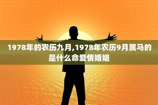 1978年的农历九月,1978年农历9月属马的是什么命爱情婚姻
