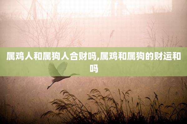 属鸡人和属狗人合财吗,属鸡和属狗的财运和吗
