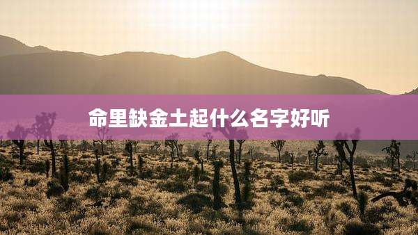 命里缺金土起什么名字好听