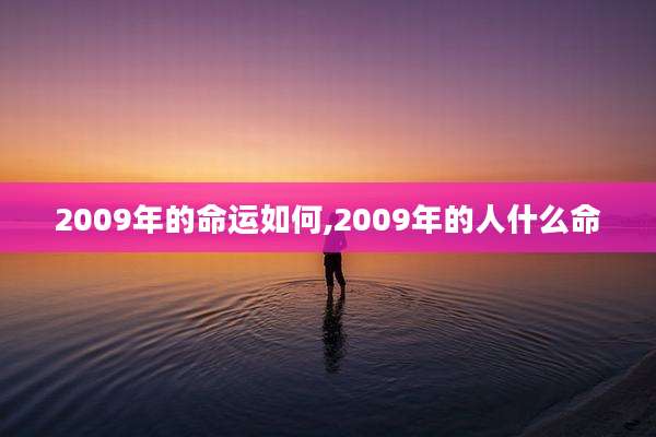 2009年的命运如何,2009年的人什么命
