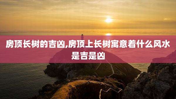 房顶长树的吉凶,房顶上长树寓意着什么风水是吉是凶
