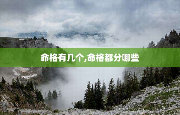 命格有几个,命格都分哪些
