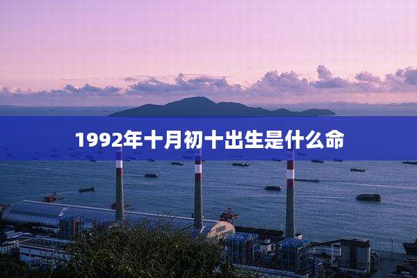 1992年十月初十出生是什么命