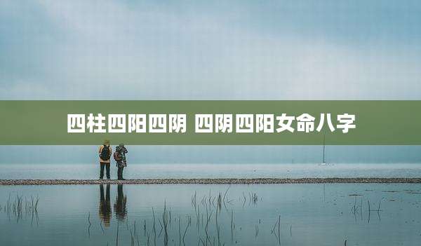 四柱四阳四阴 四阴四阳女命八字