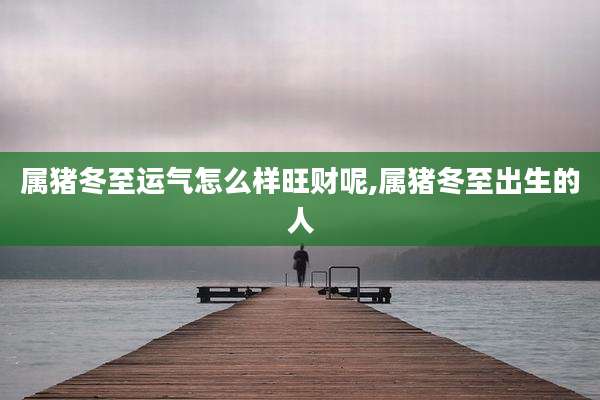 属猪冬至运气怎么样旺财呢,属猪冬至出生的人