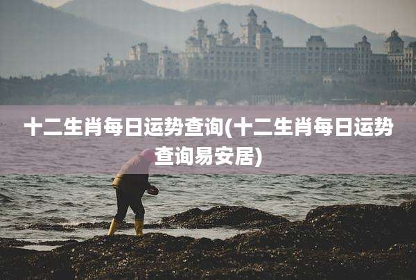 十二生肖每日运势查询(十二生肖每日运势查询易安居)