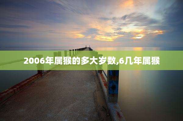 2006年属猴的多大岁数,6几年属猴