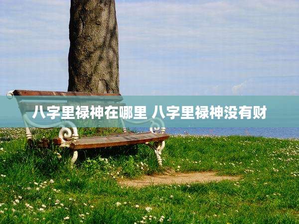 八字里禄神在哪里 八字里禄神没有财