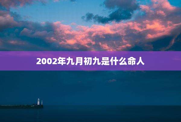 2002年九月初九是什么命人