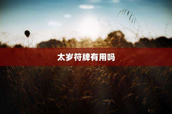 太岁符牌有用吗