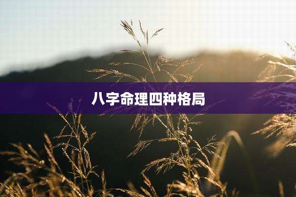 八字命理四种格局