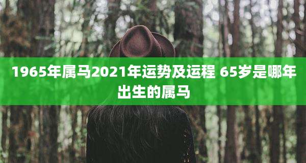 1965年属马2021年运势及运程 65岁是哪年出生的属马