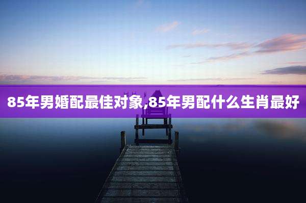 85年男婚配最佳对象,85年男配什么生肖最好