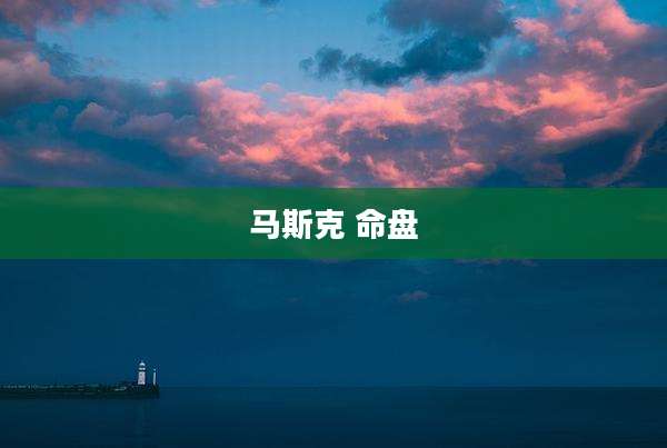 马斯克 命盘