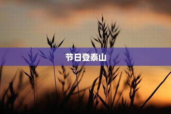 节日登泰山