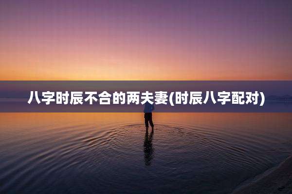 八字时辰不合的两夫妻(时辰八字配对)
