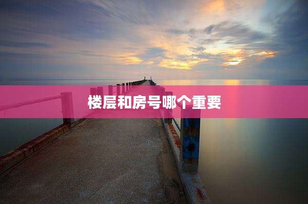 楼层和房号哪个重要