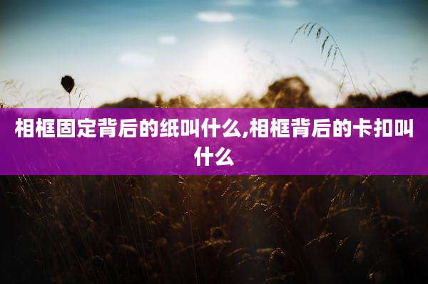 相框固定背后的纸叫什么,相框背后的卡扣叫什么