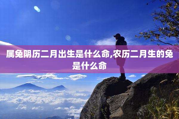 属兔阴历二月出生是什么命,农历二月生的兔是什么命