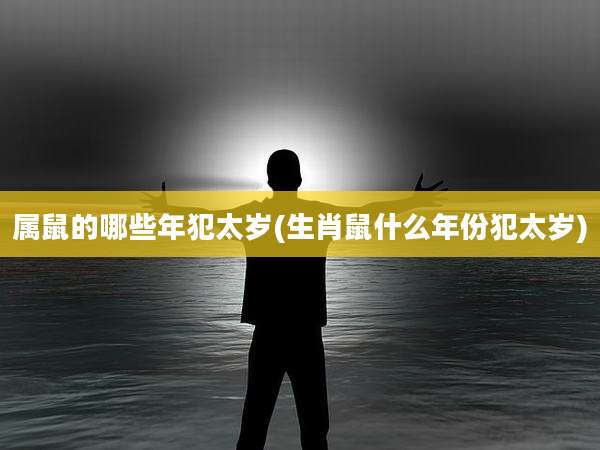 属鼠的哪些年犯太岁(生肖鼠什么年份犯太岁)