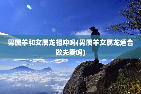 男属羊和女属龙相冲吗(男属羊女属龙适合做夫妻吗)