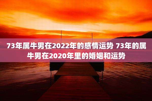 73年属牛男在2022年的感情运势 73年的属牛男在2020年里的婚姻和运势