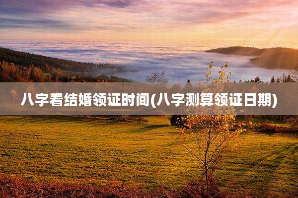 八字看结婚领证时间(八字测算领证日期)