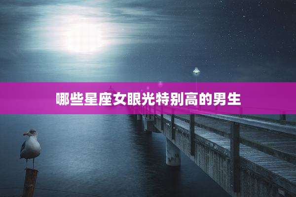 哪些星座女眼光特别高的男生