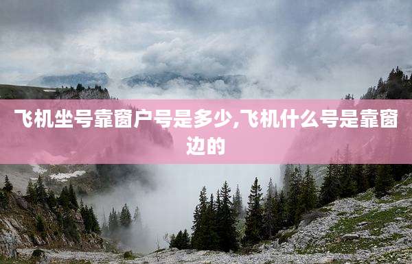 飞机坐号靠窗户号是多少,飞机什么号是靠窗边的