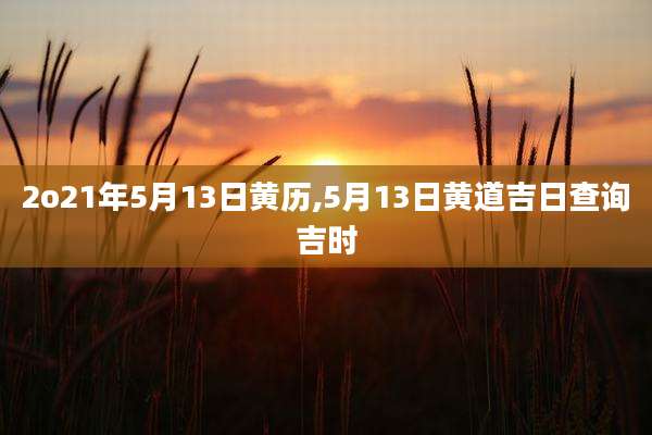 2o21年5月13日黄历,5月13日黄道吉日查询吉时