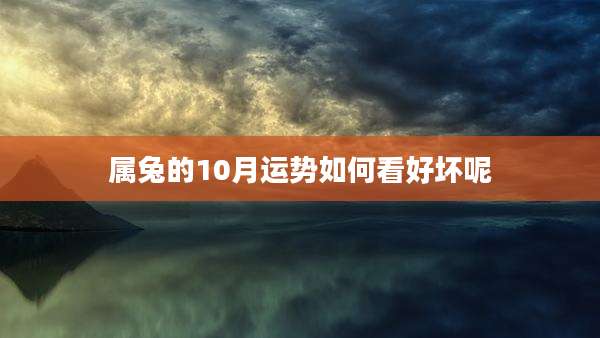 属兔的10月运势如何看好坏呢