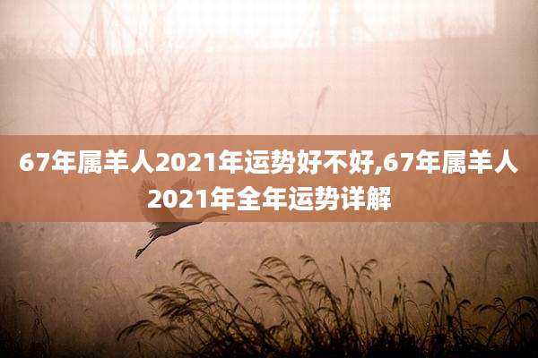 67年属羊人2021年运势好不好,67年属羊人2021年全年运势详解